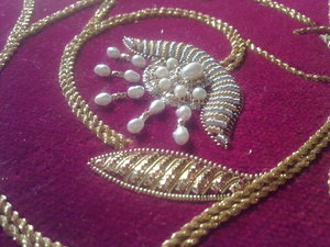 Красный, подарок митрополиту Меркурию, шитье шнурами и канителью (11)